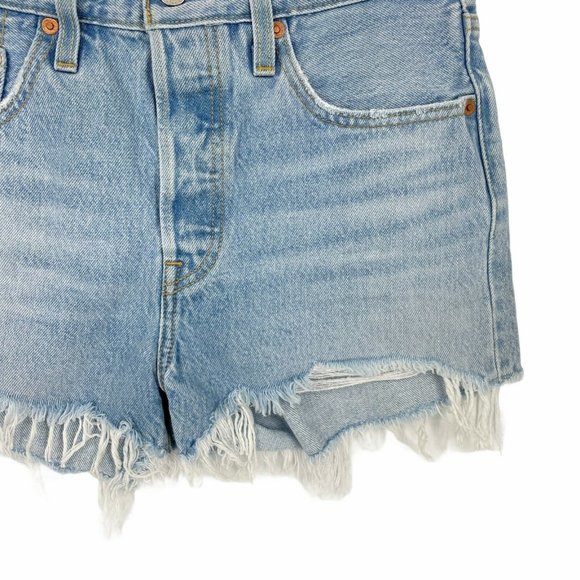 NEW Levi's 501 Women's Cut Off Hem Jean Shorts - Picture 2 of 9
